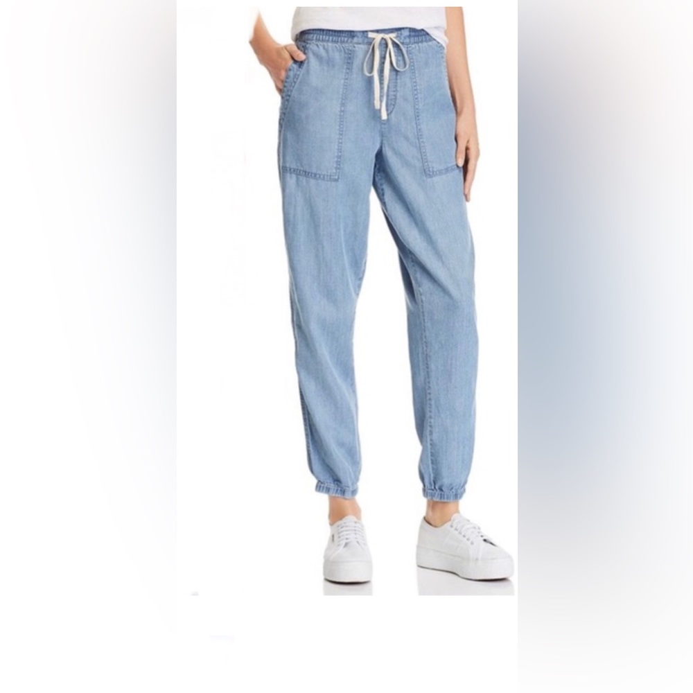 Blank NYC Chambray Drawstring Joggers - Size Small